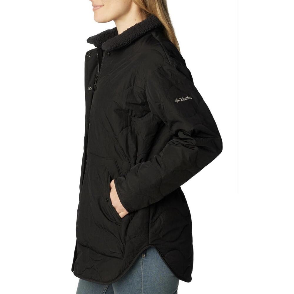 Columbia Women's Black Birchwood Sherpa Quilted Jacket Size Large - Picture 5 of 7